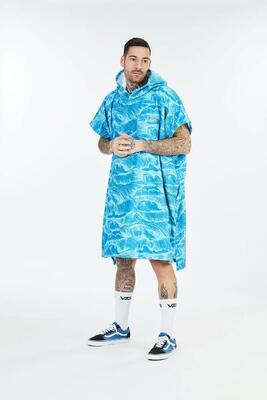 Volwassen surf poncho - ocean - blauw