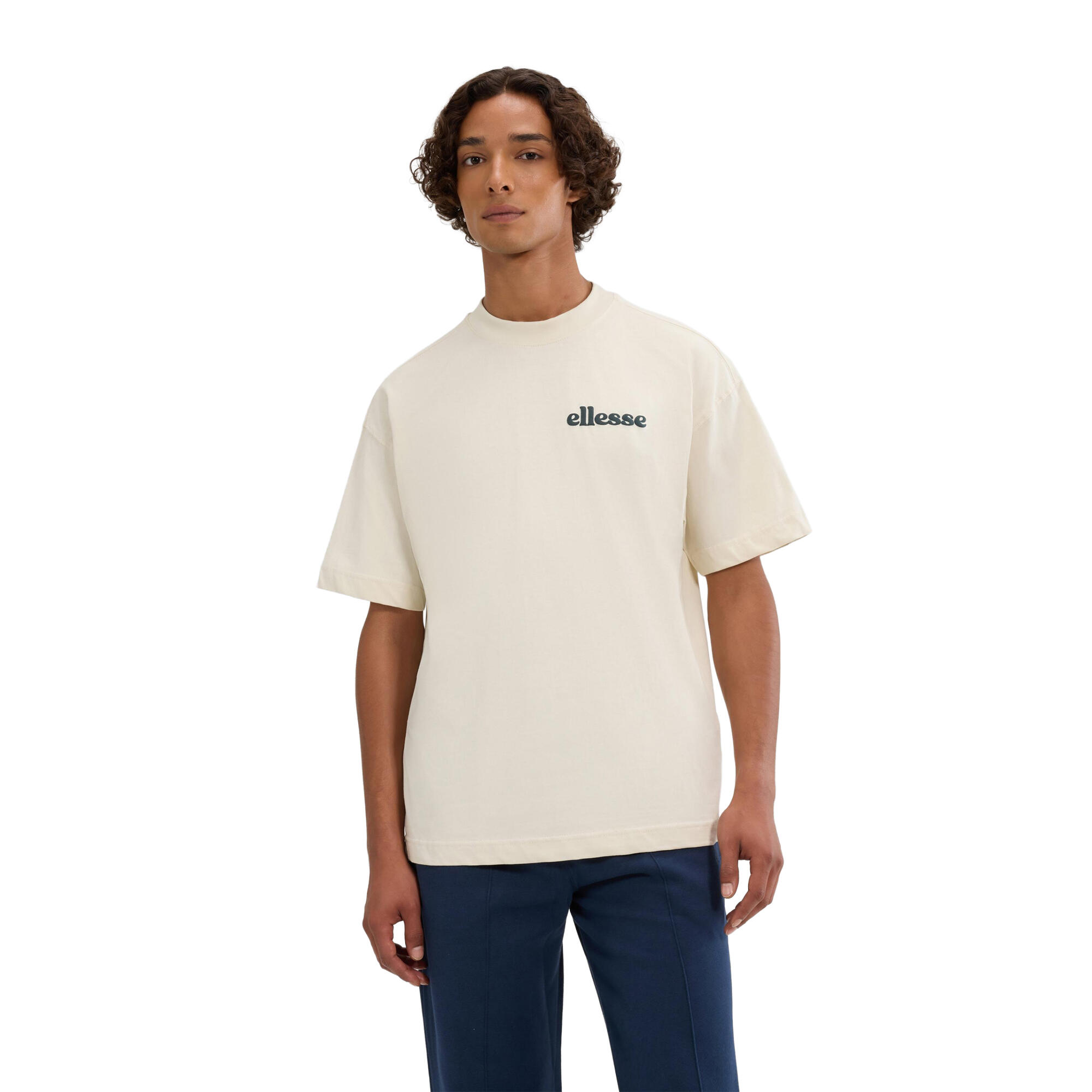 Tshirt Motif/style Imprimé Au Dos ENTRIAMO Homme (Blanc Cassé) 3/4