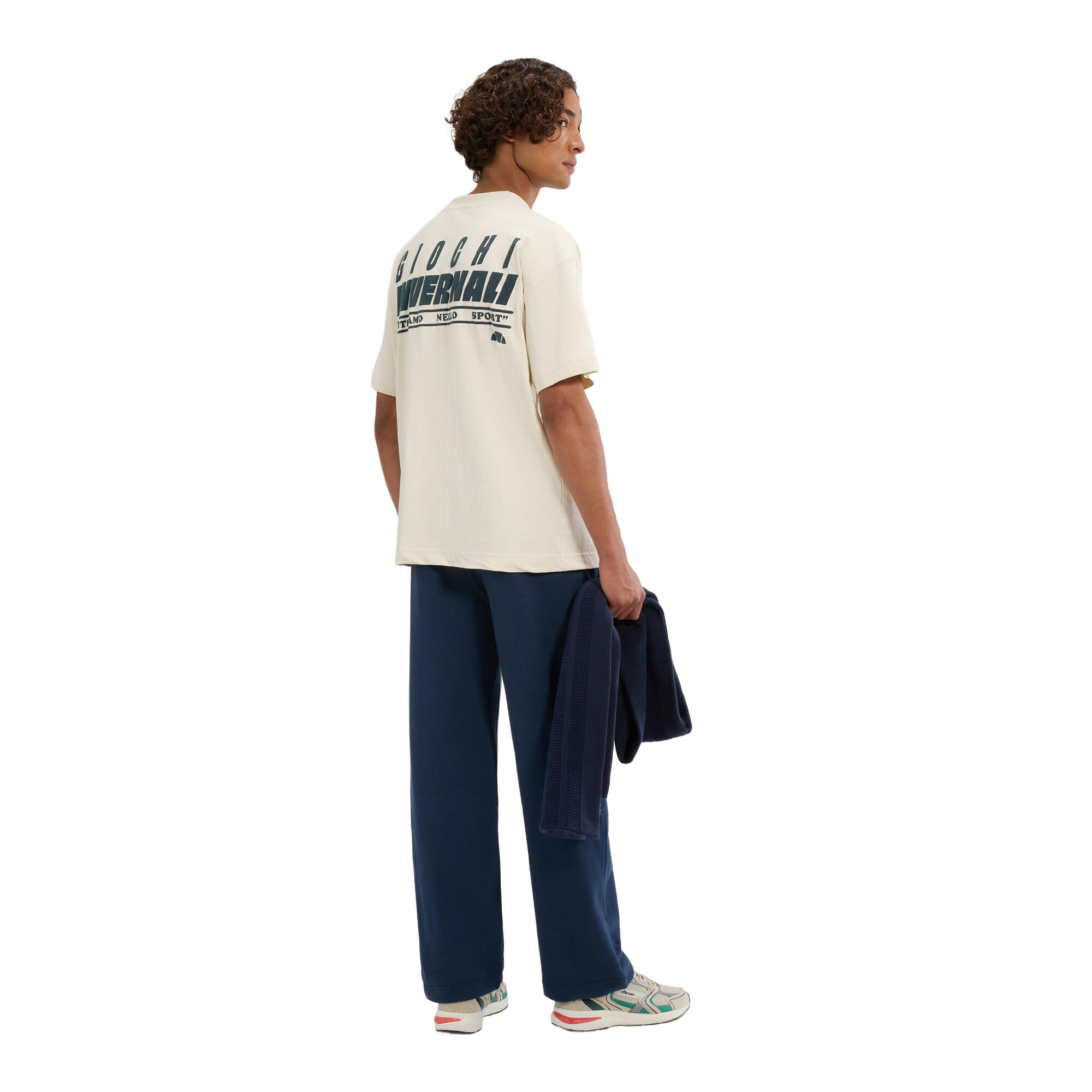 Tshirt Motif/style Imprimé Au Dos ENTRIAMO Homme (Blanc Cassé) 4/4