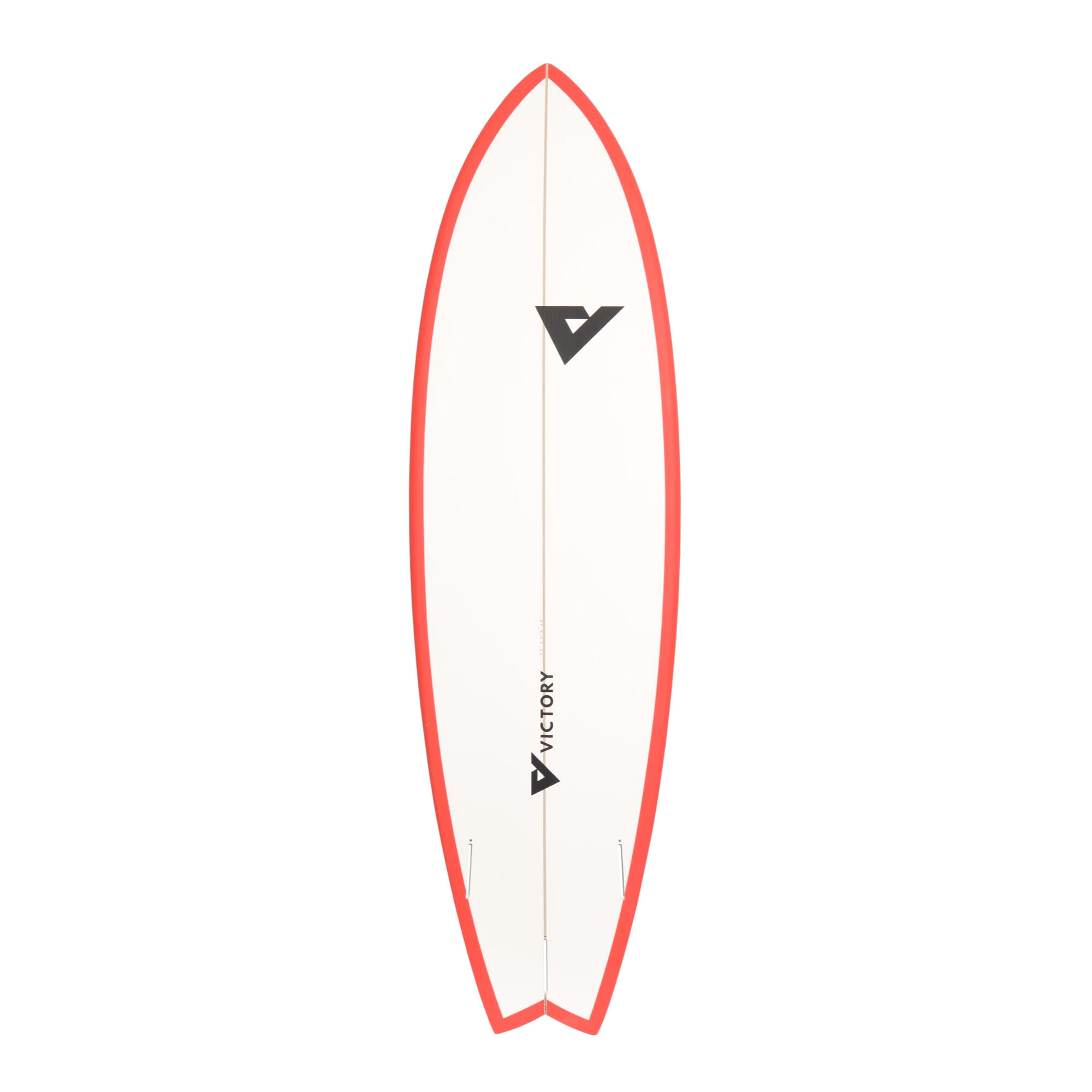 Victory Surfboards - Long Fish 6'6 - Epoxy - Futures - Matte Red / White 2/5