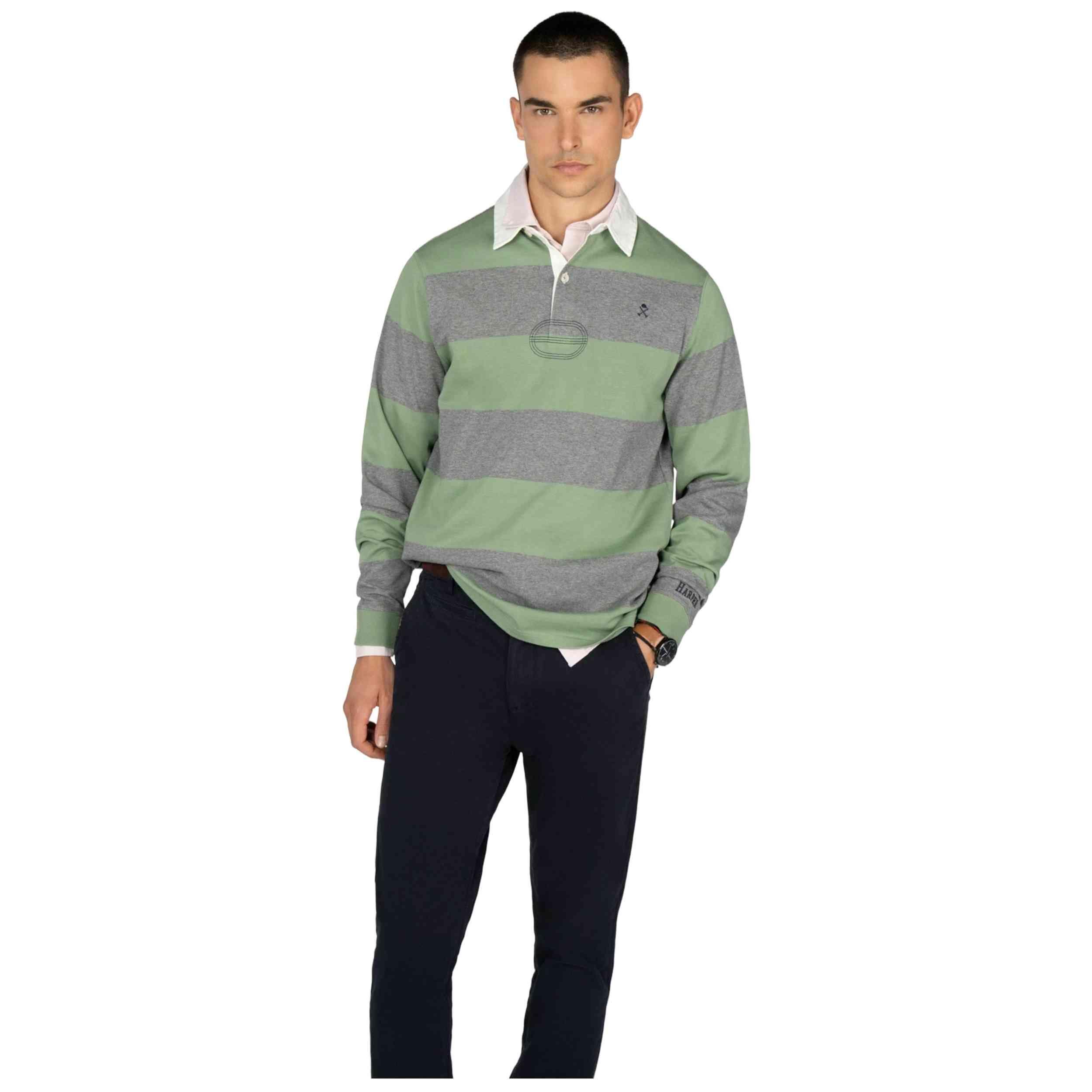 Polo manga comprida Harper & neyer modelo 405125001-930 para homem 2/5