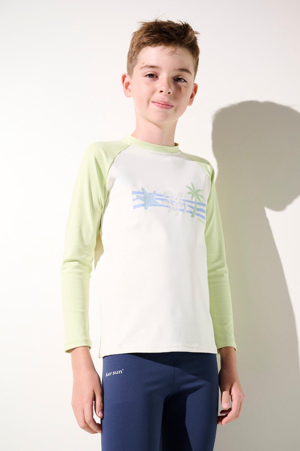 T-shirt de bain anti-UV Enfant (5-14 ans) Vert, Fidji, UPF 50+ 7/7