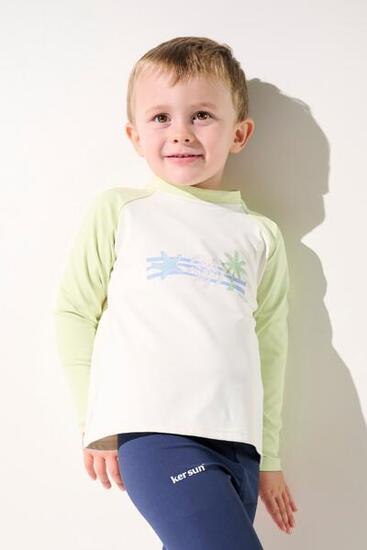 T-shirt de bain anti-UV Enfant (5-14 ans) Vert, Fidji, UPF 50+