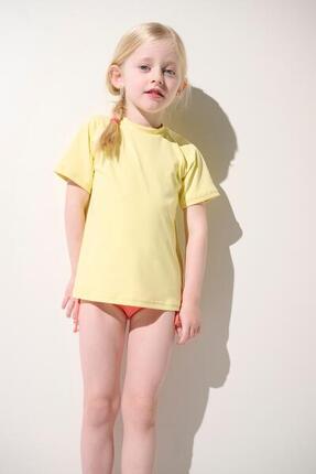 T-shirt de bain anti-UV manches courtes Enfant (5-14 ans) Jaune, Fidji