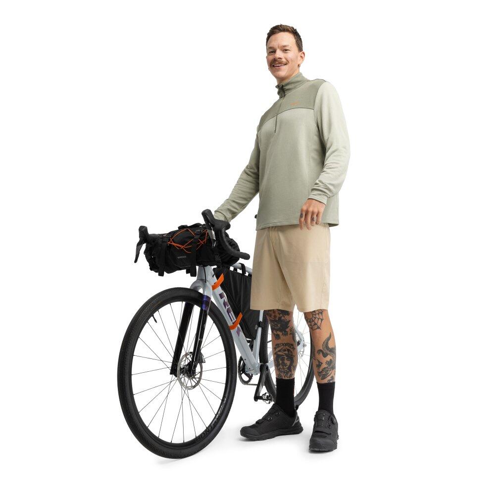 Pullover a mezza zip da bikepacking da uomo Ciclismo Journey Light Green Verde 3/7