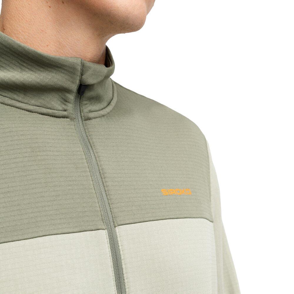 Pullover a mezza zip da bikepacking da uomo Ciclismo Journey Light Green Verde 4/7