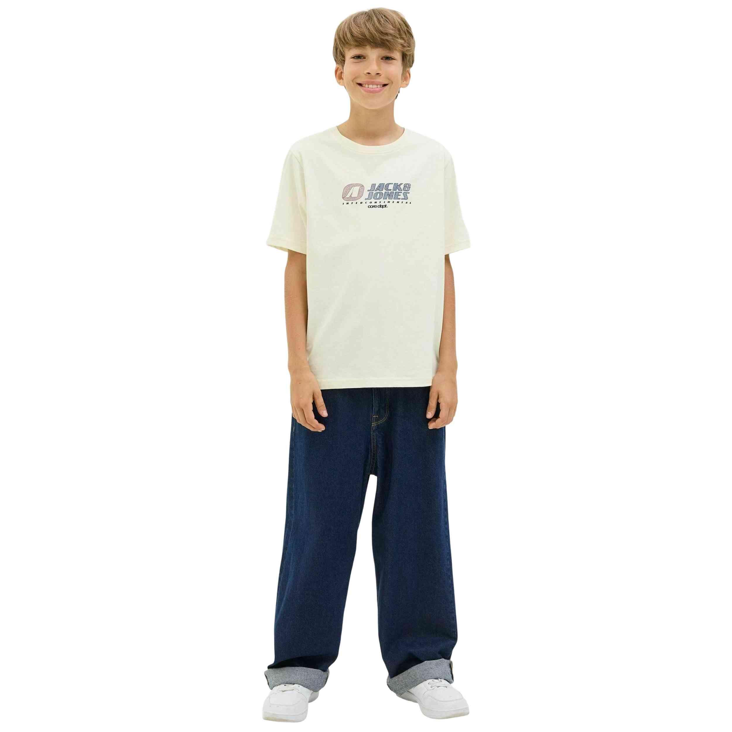 T-shirt Jack&jones modèle 12285166-SWEETCORN pour enfants 3/5