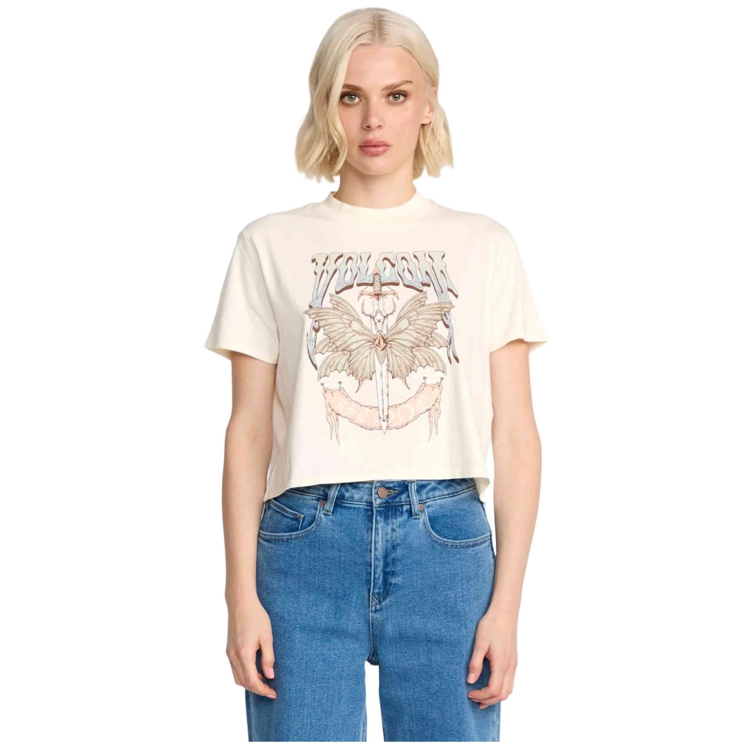 T-shirt Volcom modelo B3532501-BNE para mulheres 1/4