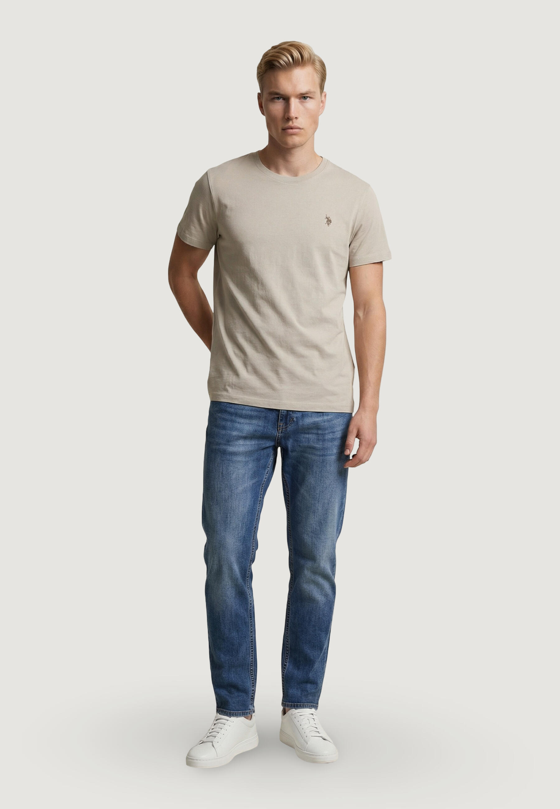 MEN'S Crop Top MICK-BASIC beige 3/5