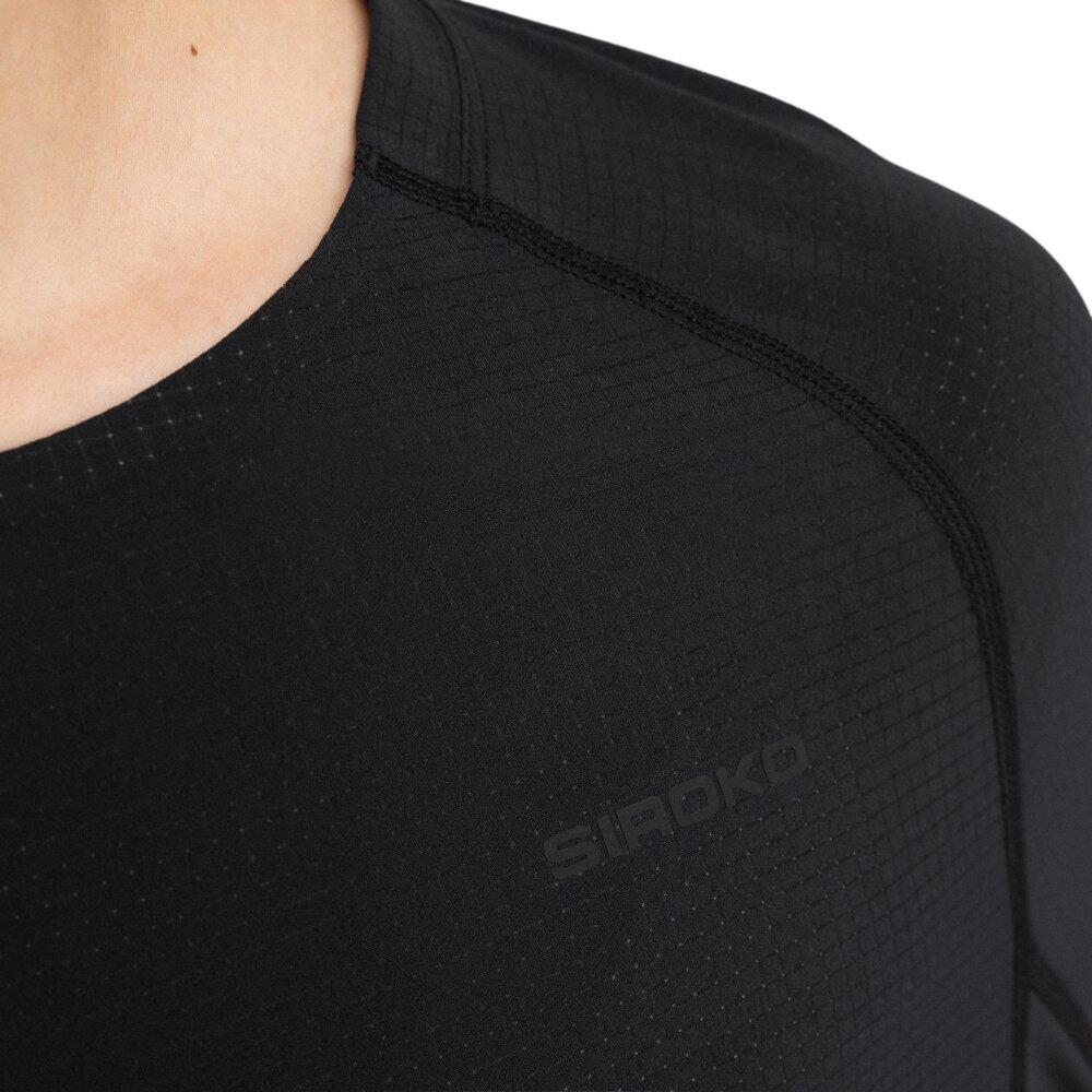 Camiseta técnica manga corta cicloturismo mujer ciclismo Map Black Negro 4/7