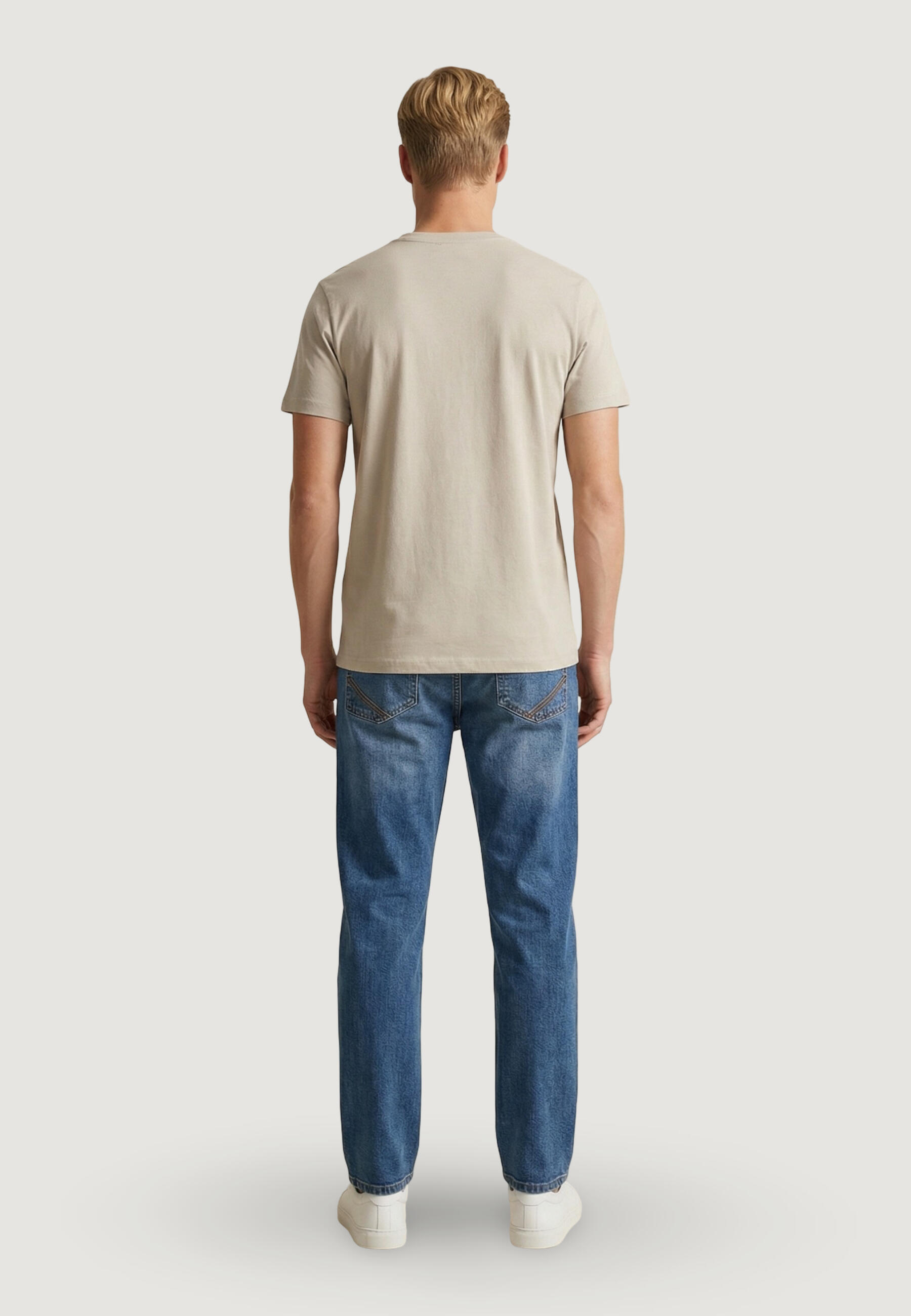 Crop top T-shirt MICK-BASIC HEREN Beige 4/5