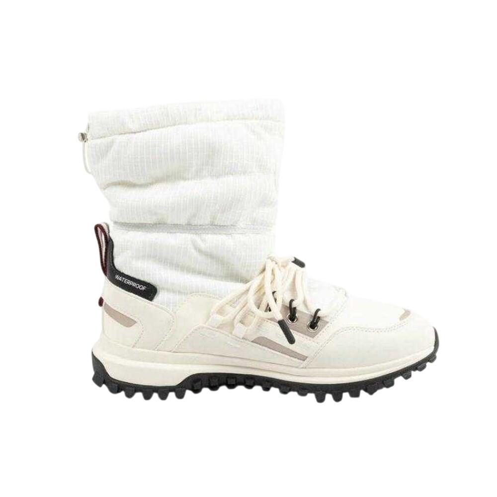 Womens/Ladies logical Leather Snow Boots (White)