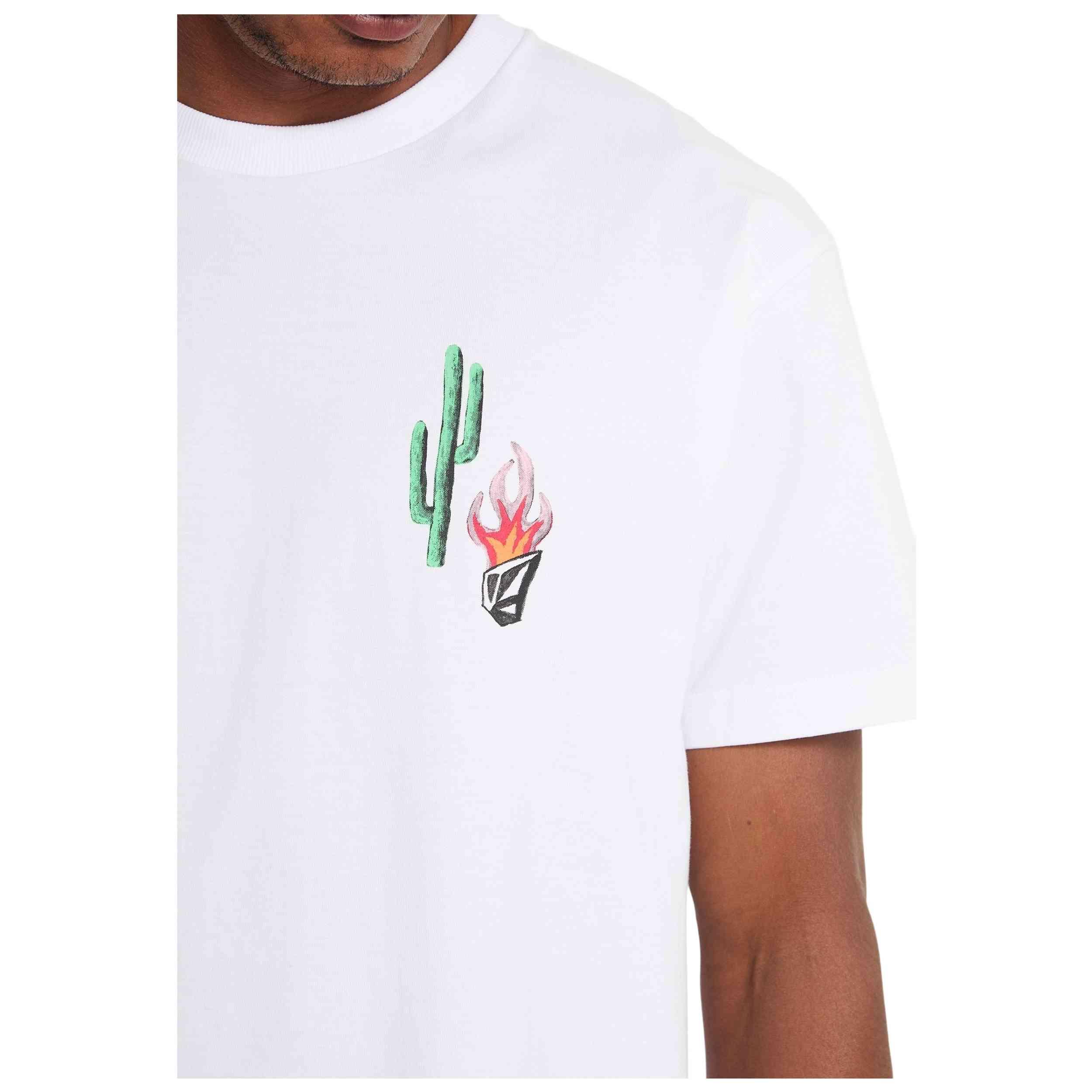 Camiseta de manga corta Volcom modelo A5212618-WHT para hombre 3/5