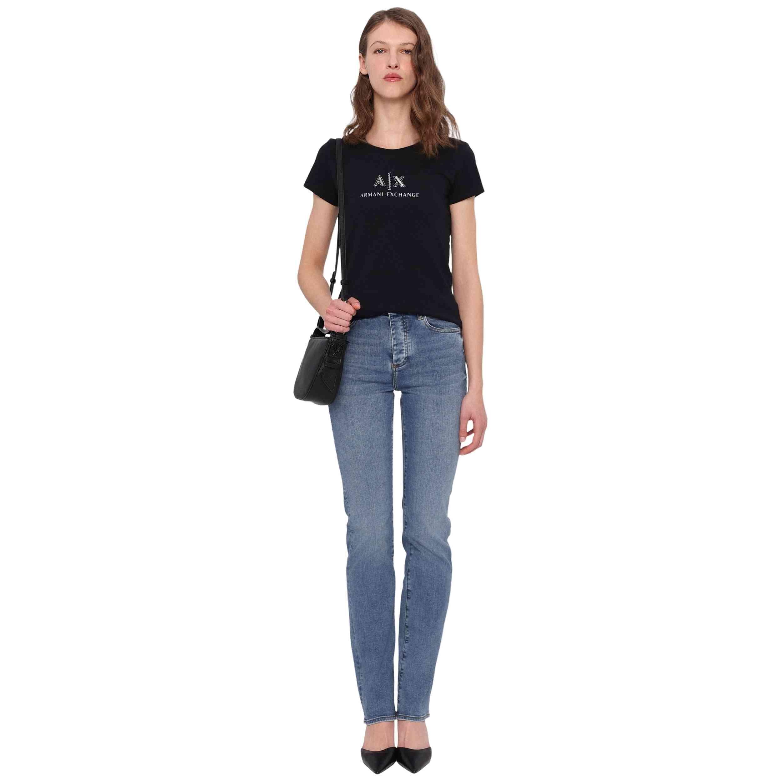 Camiseta de manga corta Armani exchange modelo 040303200013 para mujer 3/5