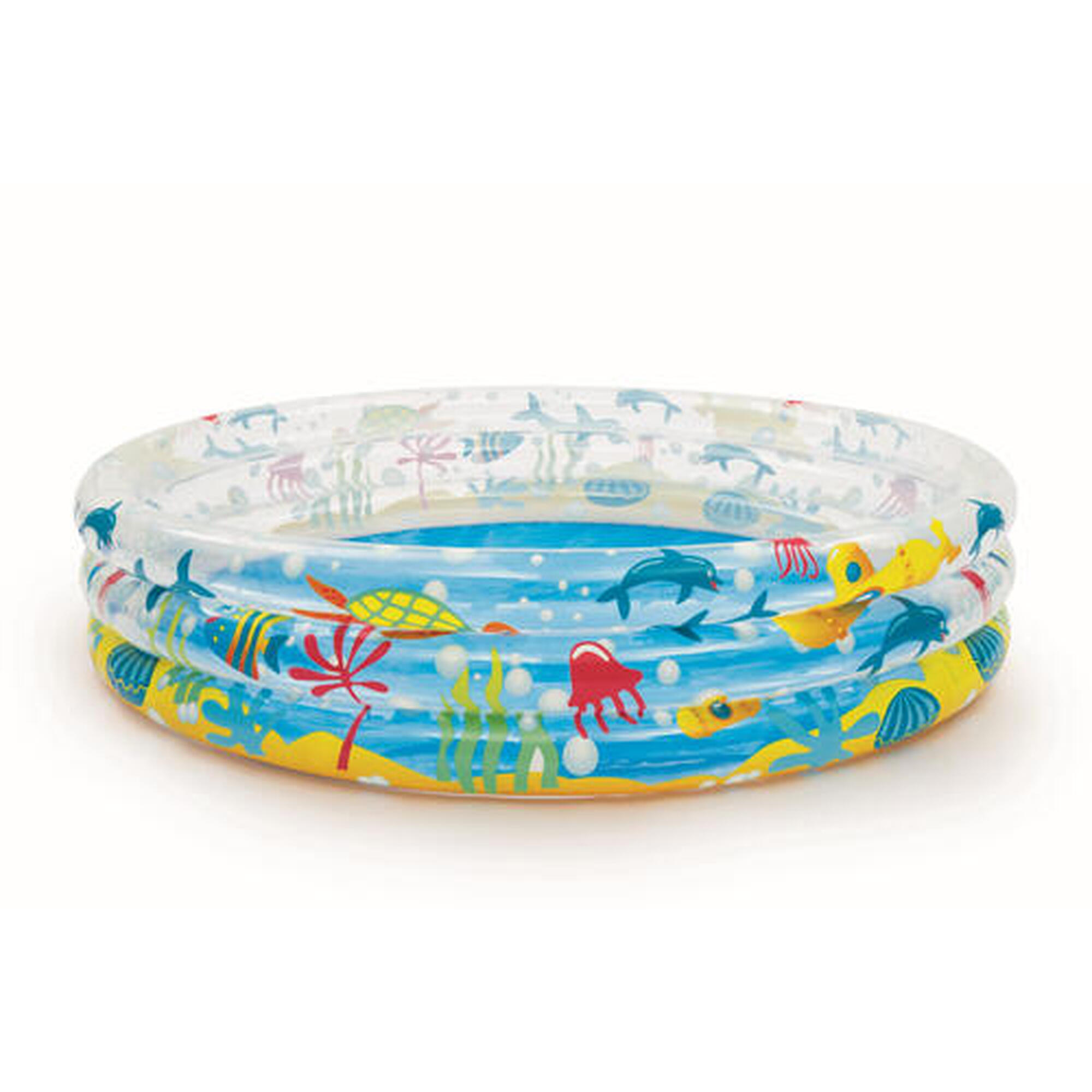 Piscina gonflabila pentru copii, rotunda, animale marine, 152x30 cm
