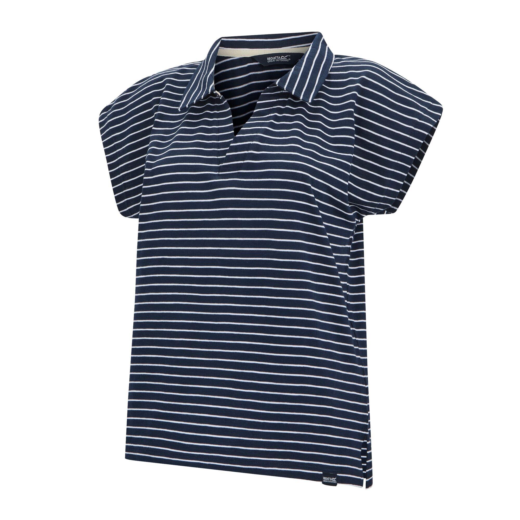 Tshirt LORANA Femme (Bleu Marine / Blanc) 3/4