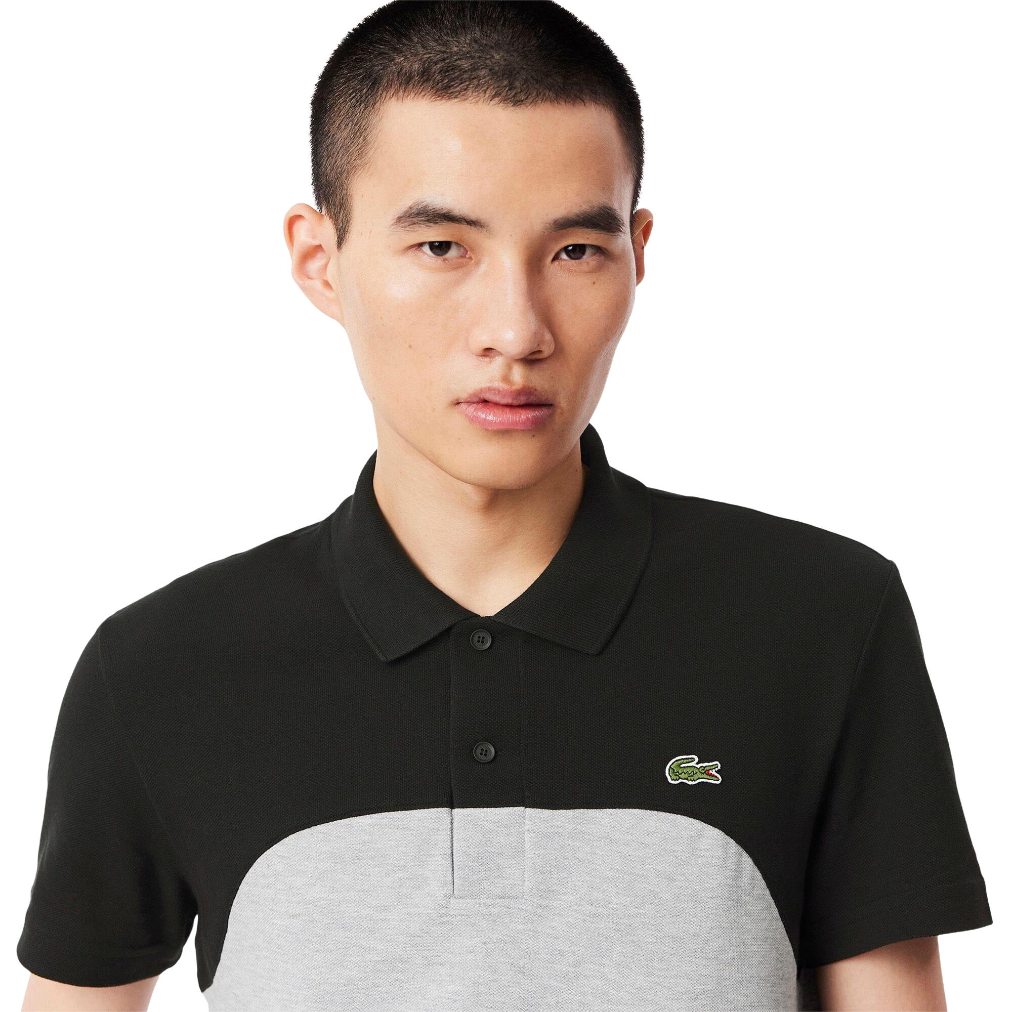 Maglietta Polo Blocchi Di Colore Uomo Lacoste Grigio 3/4