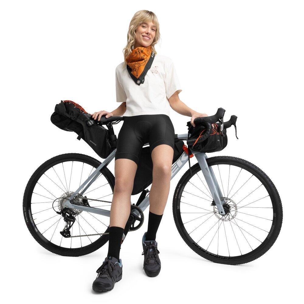 Cuissard sans bretelles cyclotourisme femme Cyclisme Roam Black Noir 3/6