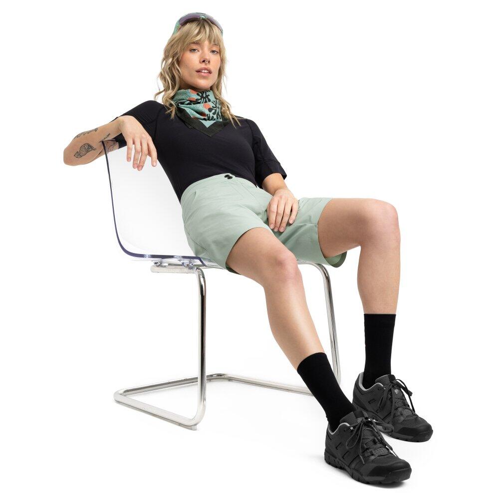 Short cyclotourisme femme Cyclisme Turf Gray Green Vert 3/7