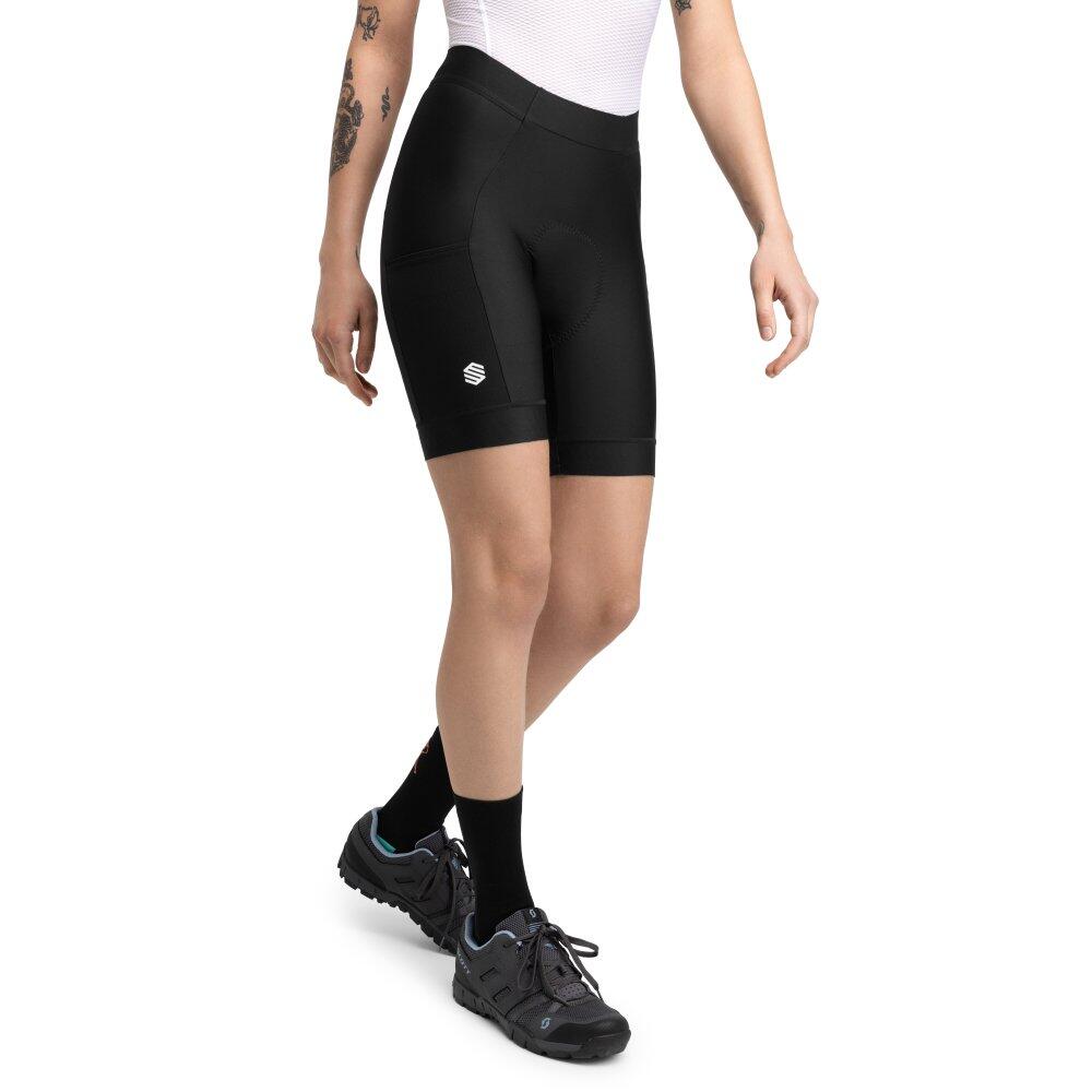 Women Cycling 's bikepacking padded shorts Roam Black Black