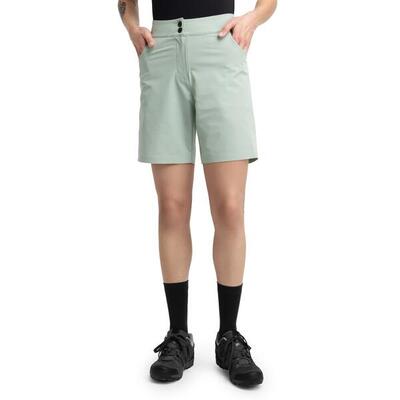 Dames fietsen korte broek bikepacking turf gray green groen