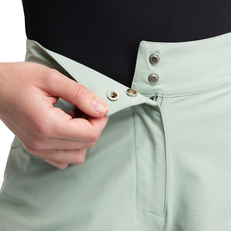Pantaloni scurți bikepacking pentru femei Turf Gray Green Verde