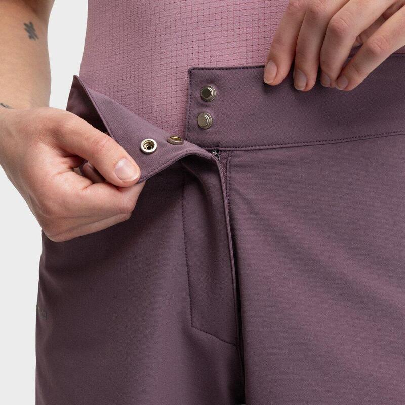 Pantaloni scurți bikepacking pentru femei Turf Purple Violet