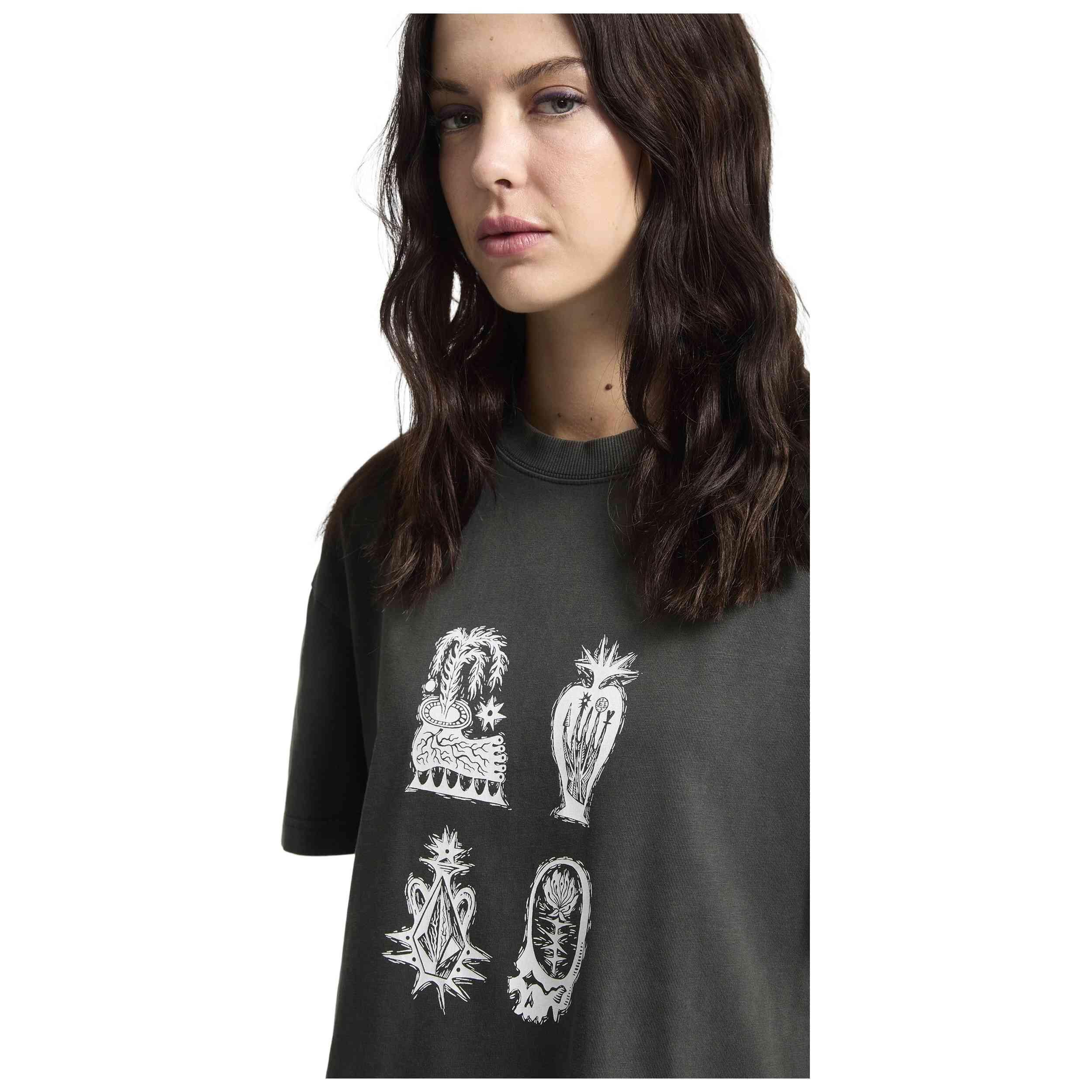 Camiseta de manga corta Volcom modelo B3532509-VBK para mujer 4/5