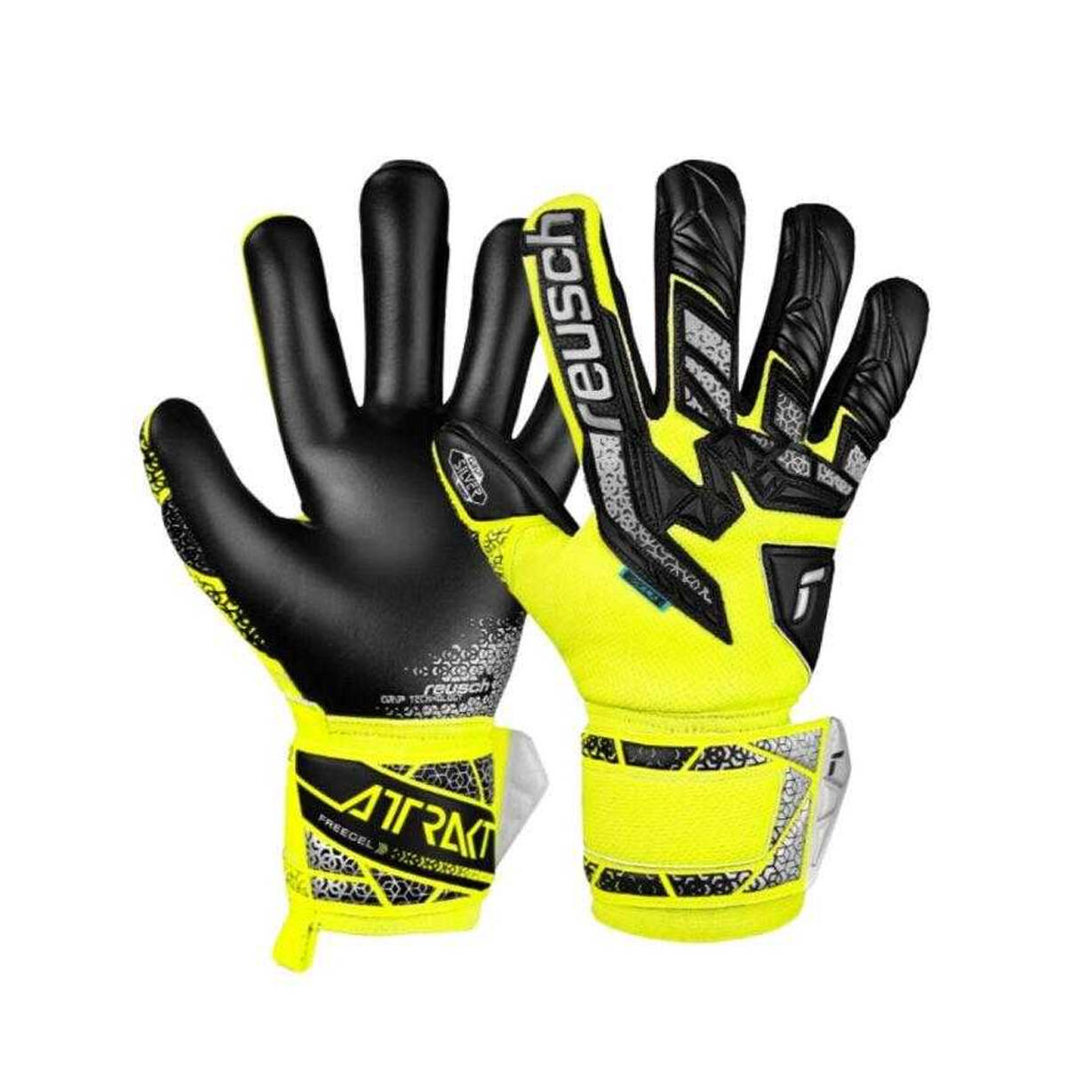 Gants De Gardien De But ATTRAKT FREEGEL Adulte (Noir / Vert) 4/4