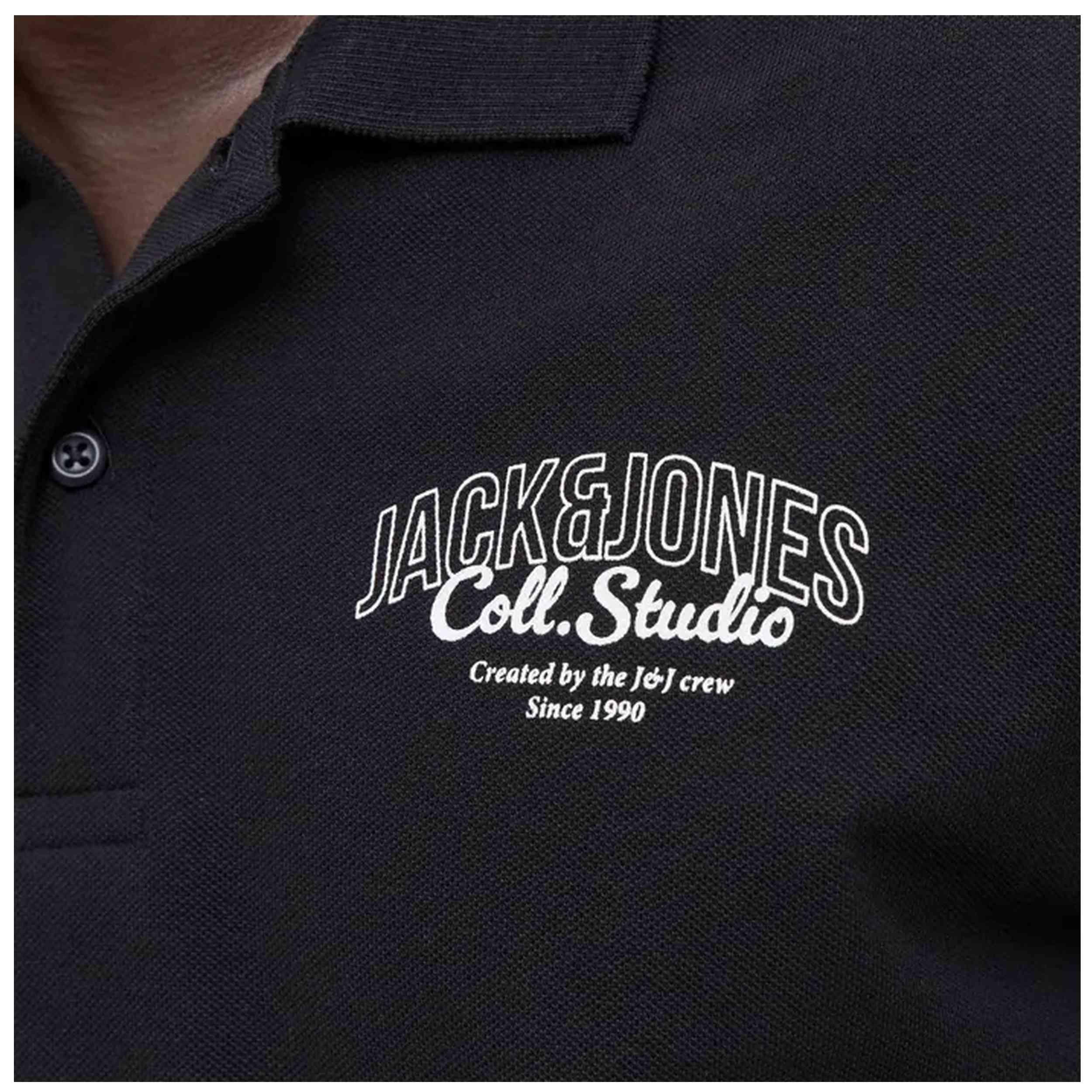 Polo de manga corta Jack&jones modelo 12279105-BLACK para hombre 3/4