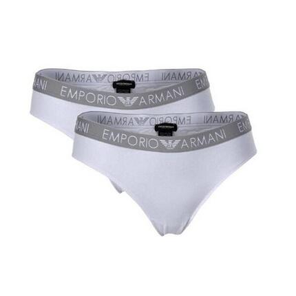 Dames Logo Smooth Briefs (Set van 2) (Wit)