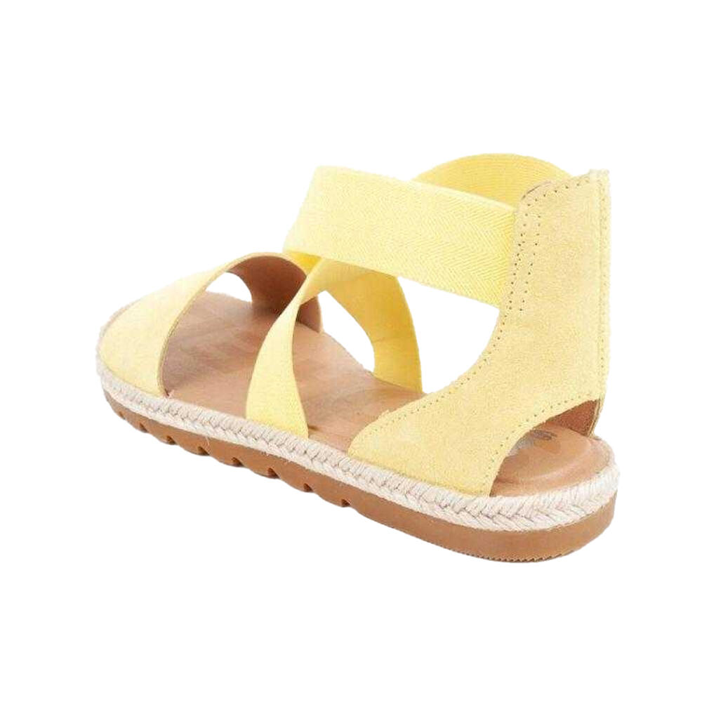 Sandalias de Cuero Full Grain Ella II Diseño Lisos para Mujer Amarillo 2/6