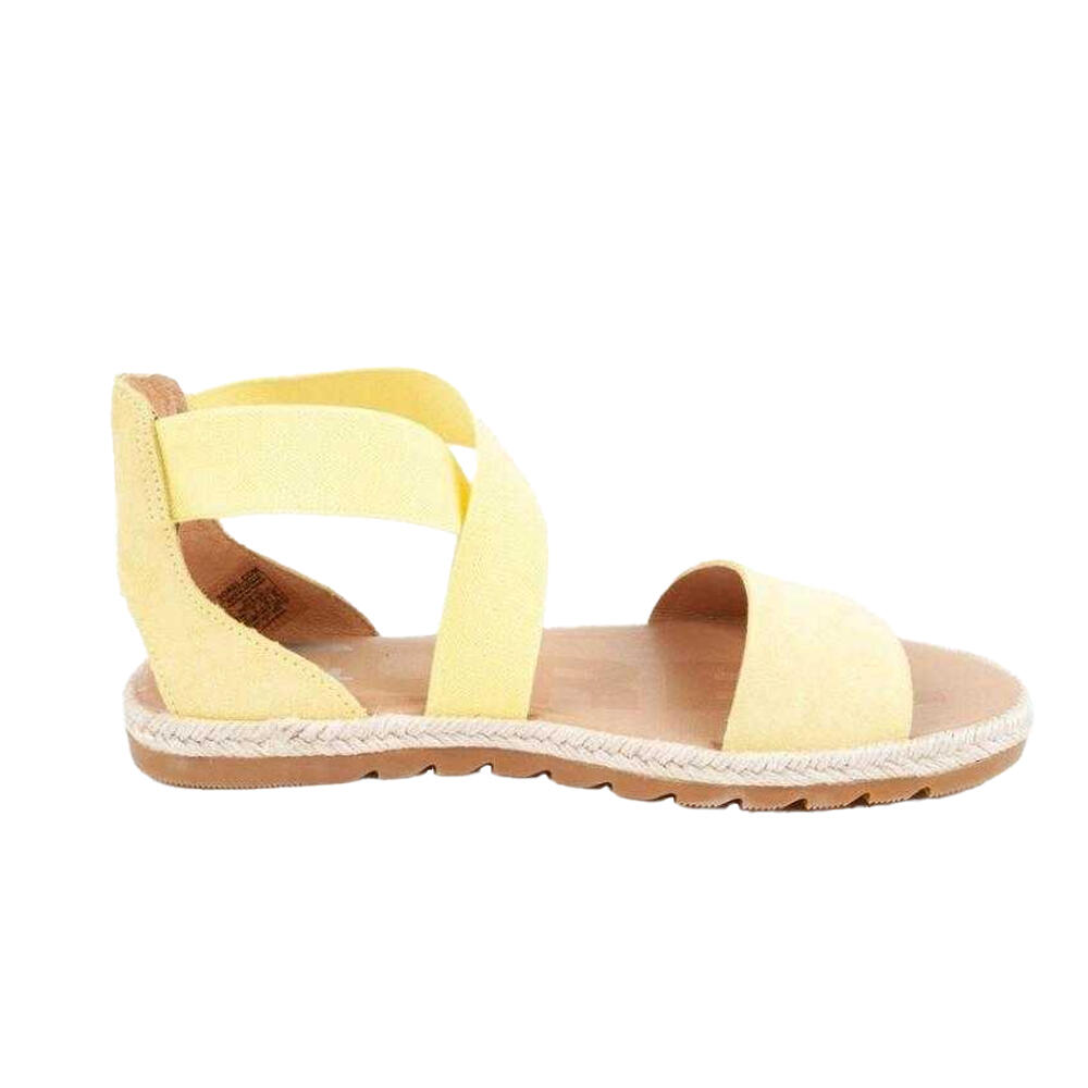 Sandalias de Cuero Full Grain Ella II Diseño Lisos para Mujer Amarillo 4/6
