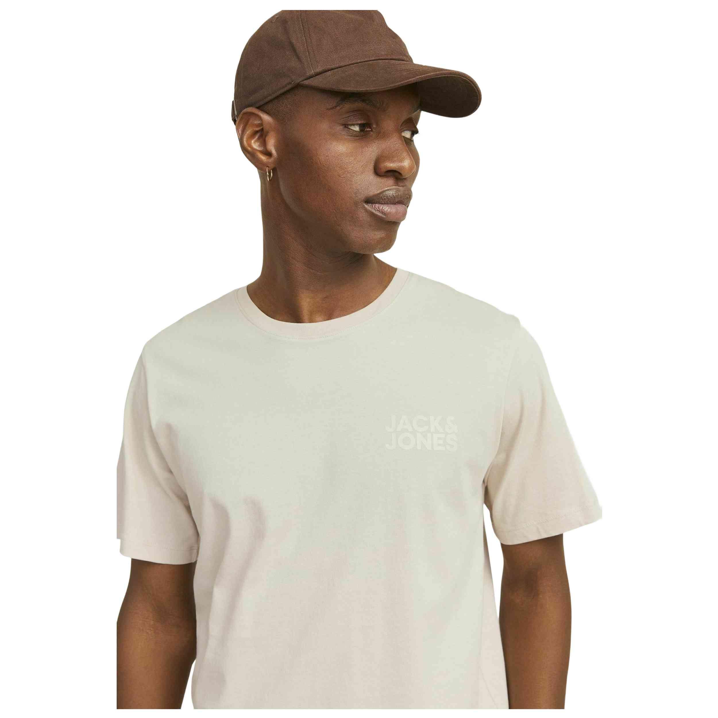 T-shirt Jack&jones modèle 12151955-MOONBEAM-SMALLPRIN pour homme 4/5