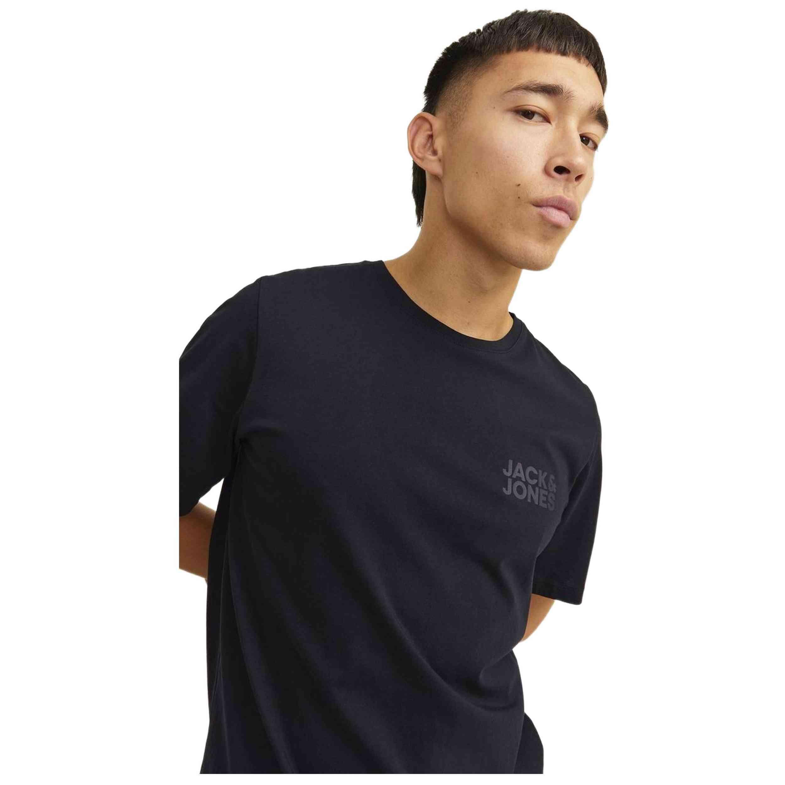 Maglia a maniche corte Jack&jones modello 12151955-BLACK-SMALLPRIN per uomini 3/5
