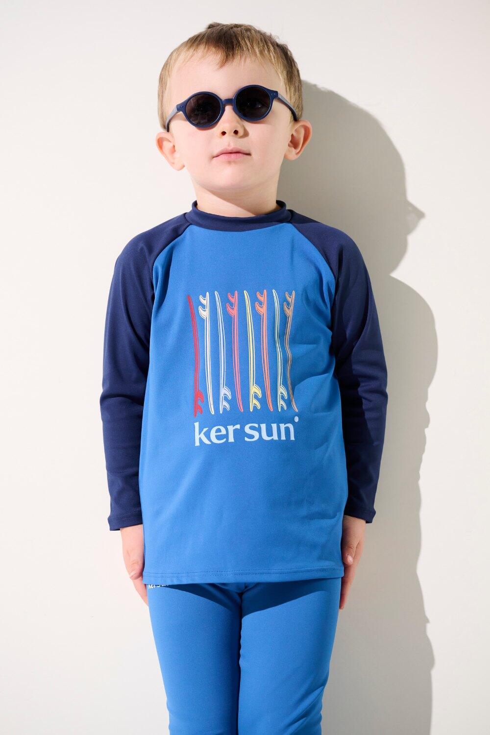 T-shirt de bain anti-UV Enfant (5-14 ans) Bleu, Fidji, UPF 50+ 4/7