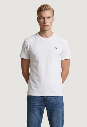 t-shirt crop top MICK-BASIC HOMME blanc
