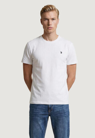 t-shirt crop top MICK-BASIC HOMME blanc