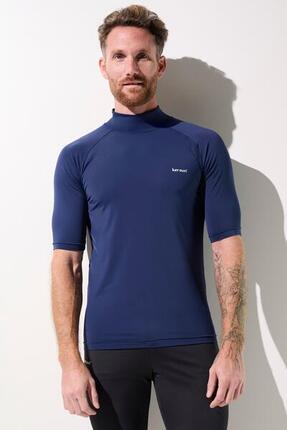 T-shirt de bain anti-UV Homme Bleu Manches Courtes, Malibu, UPF 50+