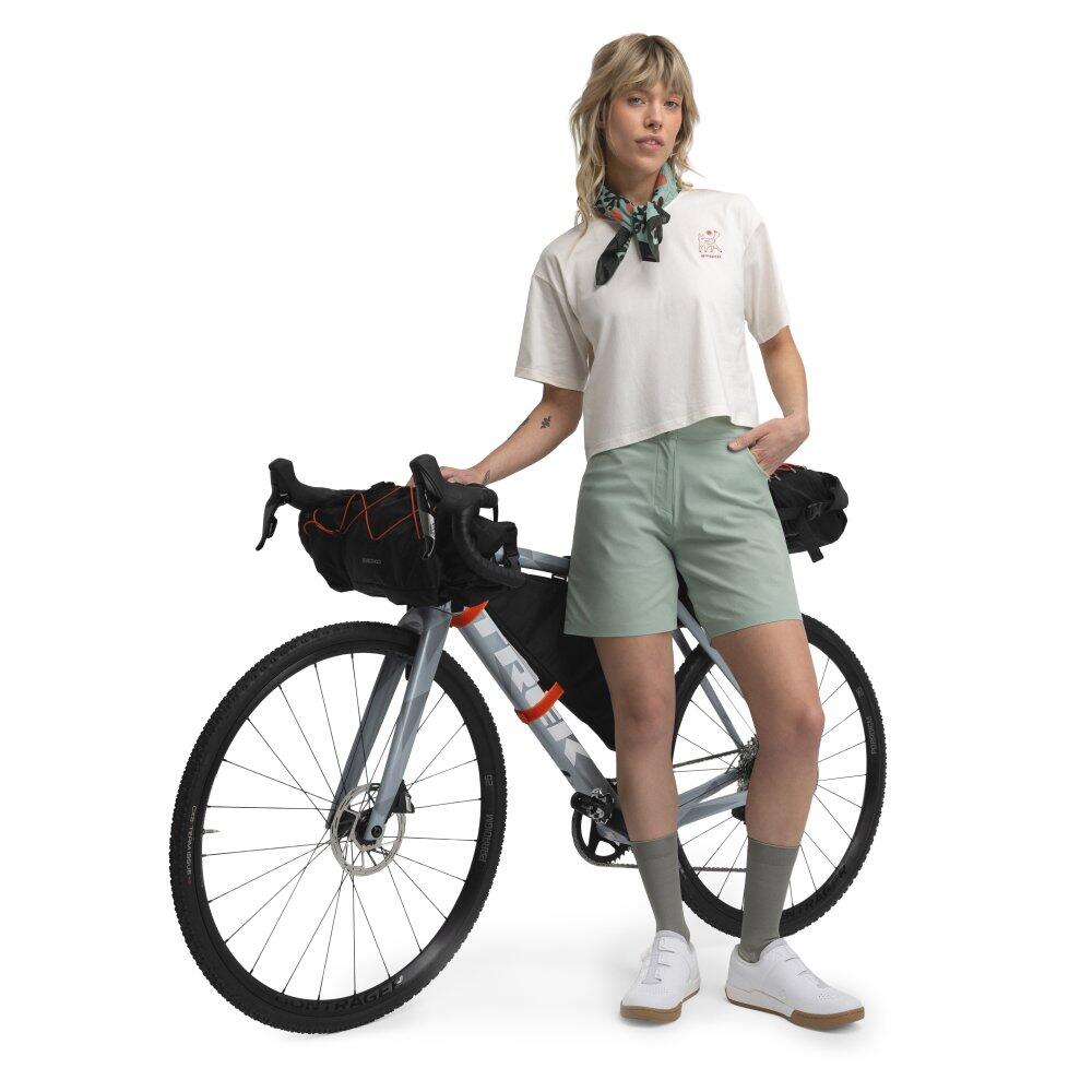 Camiseta holgada manga corta cicloturismo mujer ciclismo Feel Sand Beige 3/6