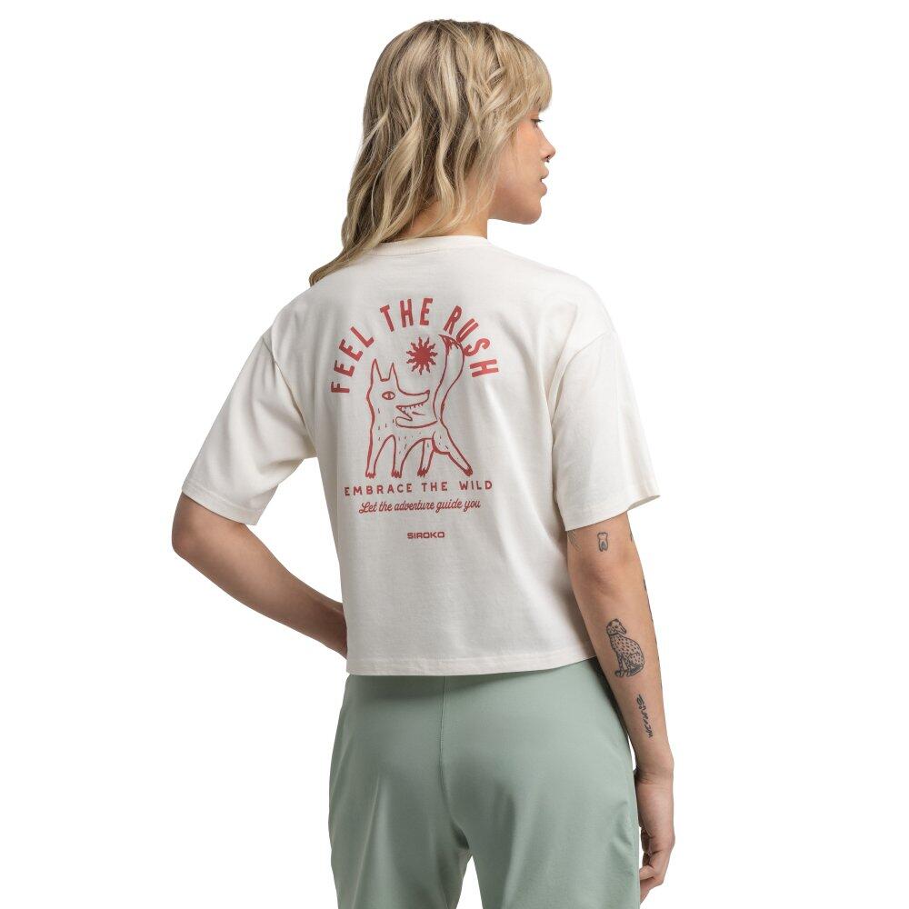 Camiseta holgada manga corta cicloturismo mujer ciclismo Feel Sand Beige 2/6