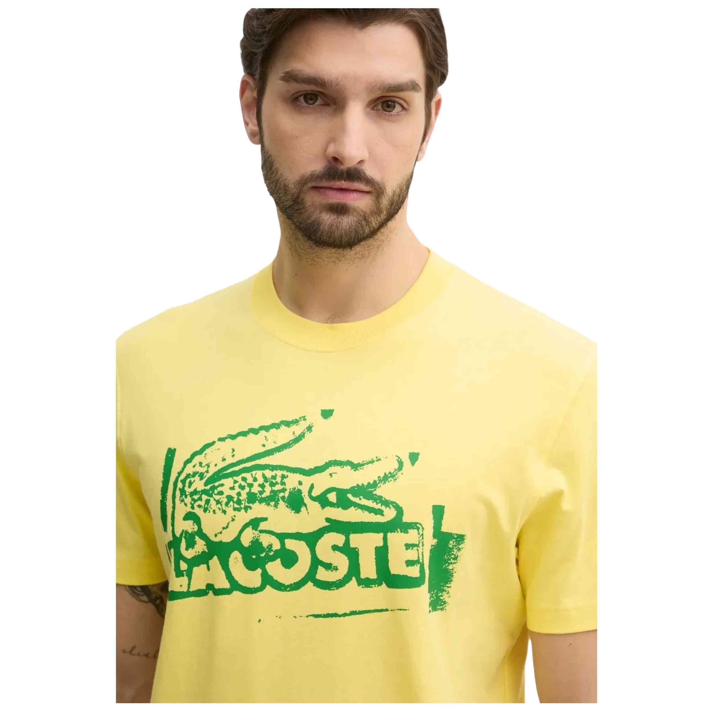Maglia a maniche corte Lacoste modello TH0284-00-GZI per uomini 4/5
