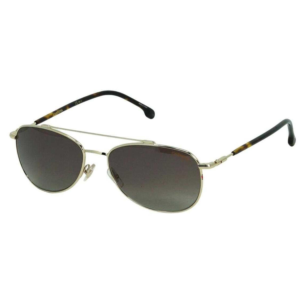 UnifarbenSonnenbrille für Damen Unisex Herren Gold 3/3
