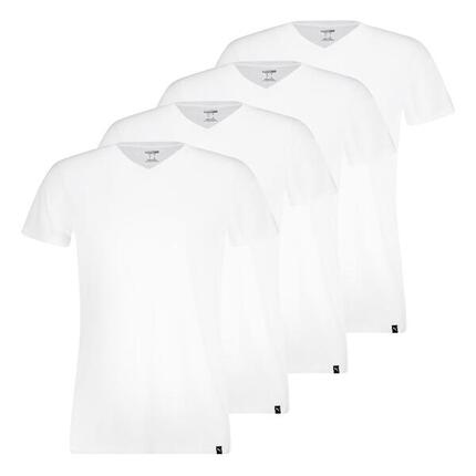 4er Pack T-Shirts V-Neck hautsympathisch atmungsaktiv weich Herren - Pure Cotton