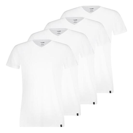 4er Pack T-Shirts V-Neck hautsympathisch atmungsaktiv weich Herren - Pure Cotton