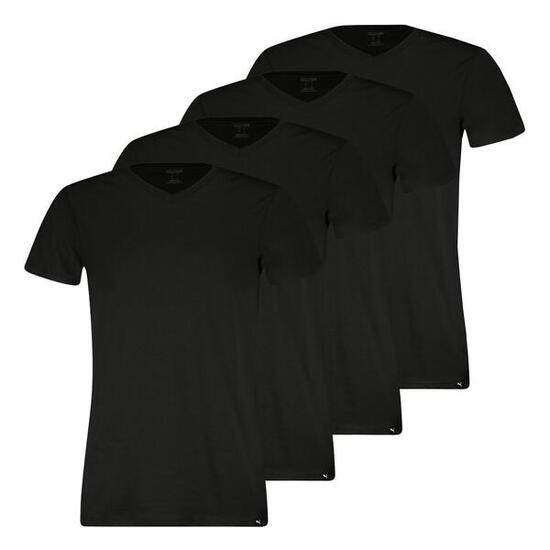 4er Pack T-Shirts V-Neck hautsympathisch atmungsaktiv weich Herren - Pure Cotton