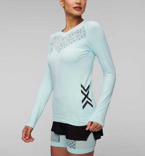 Koszulka biegowa damski termoaktywna X-Bionic Twyce Run Shirt LS Blue