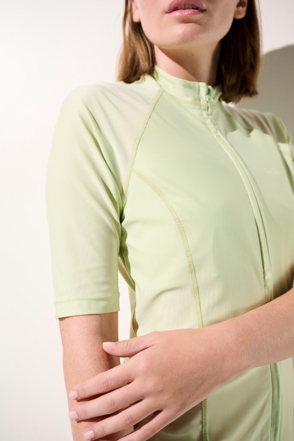 Veste de bain manches courtes anti-UV Femme Vert, Malta, UPF 50+ 3/7