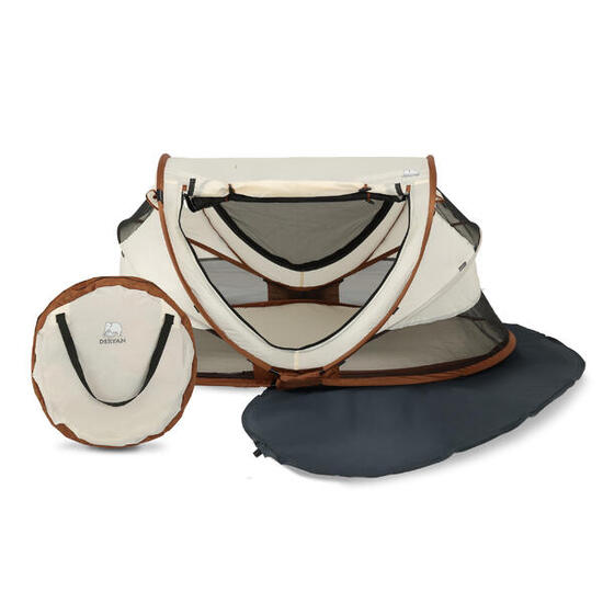 Lit de Camping Luxe pour Tout-Petit – Matelas Autogonflant Inclus – Sable