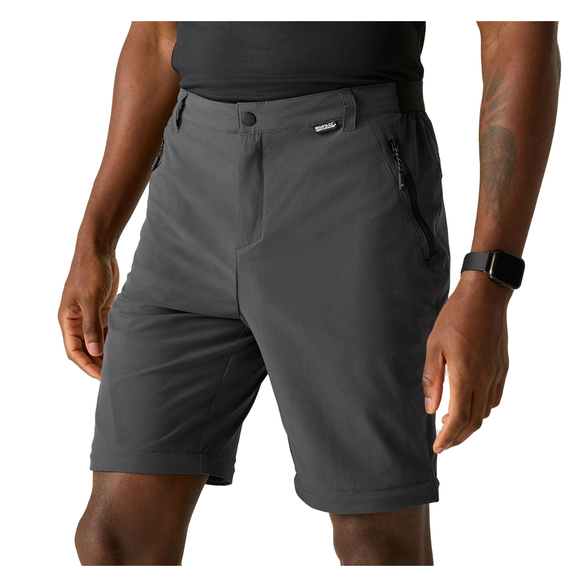 Pantalon À Poches De Voyage Homme (Gris Clair) 4/5